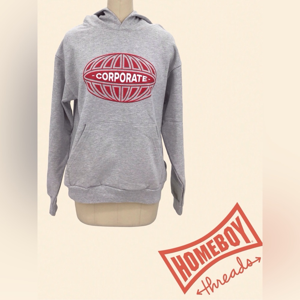 Corporate Gray Logo Hoodie